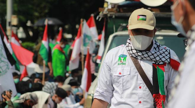 Bela Palestina, Aliansi Pemuda Indonesia Geruduk Kedubes AS